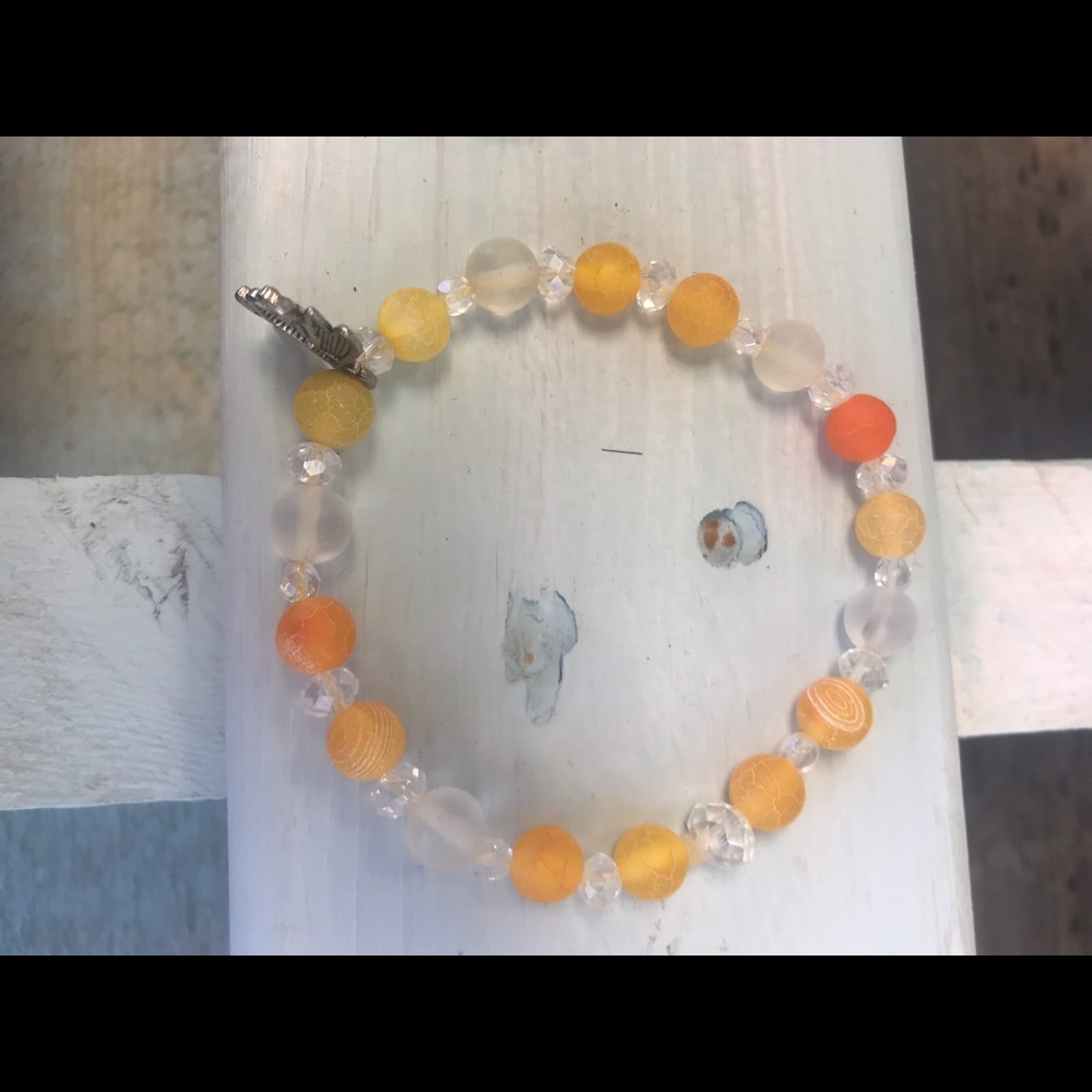 Orange beaded bracelet